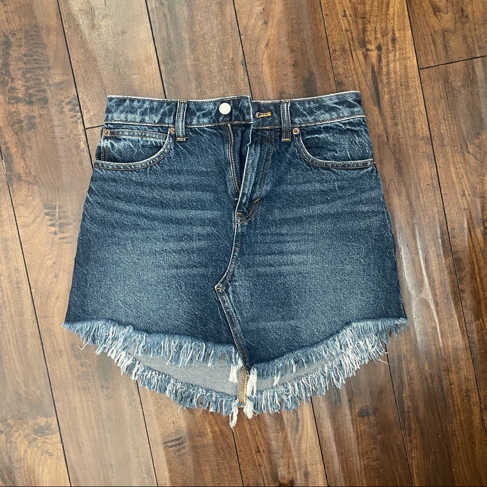 free people denim skirt